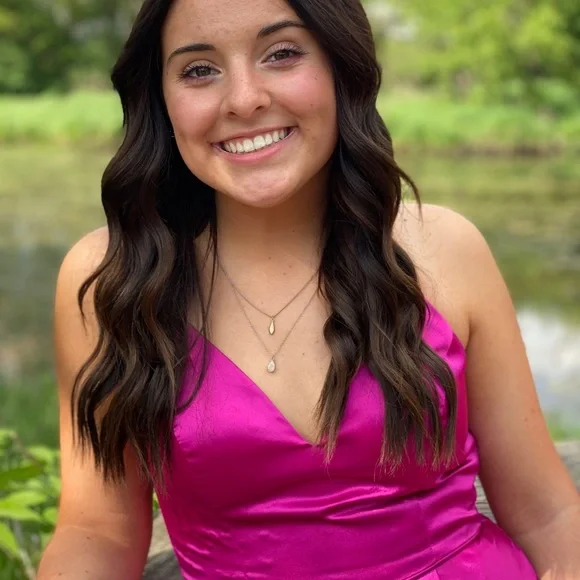 Magenta Prom Dress - Picture 4 of 5